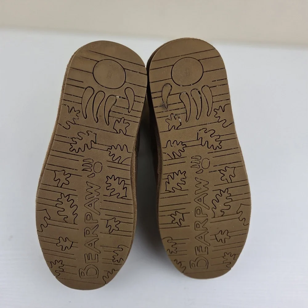 Bearpaw Youth Size 5 Aztec 2198Y Marie Suede Sheepskin Footbed Wool Blend Lining
